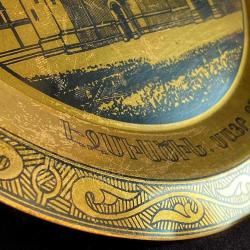 1970 Sovyet Rusya, Etchmiadzin Katedrali Dekoratif Pirinç Tabak