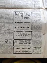 Cumhuriyet Gazetesi - 11 Ekim 1945 - Avrupa Nizamının Anahtarı Yazan Nadir Nadi Köşe Yazısı - Boğazlar Meselesi - Ortaşark Karışıyor - Filistin'de Yahudilerle İngilizler Arasında Kanlı Hadiseler Başladı - Mısır'da İsyan Çıkarmak Üzere Beyannameler Dağıtılıyor - İstatistik Umum Müdürü Celal Aybar - 1940'da Nüfusumuz 17,820,000 - Vichy Emniyet Umum Müdürü Darnand Kurşuna Dizildi - Müzeyyen Senar Işıl Ve İsmail Dümbüllü Kadıköy Opera'da - Çıldıran Adamı Büyükada Plaj Gazinosunda - Ses Tiyatrosunda Van Kedisi Opereti - Nüfus Disiplini Ve Soyadı Anarşisi Yazan Profesör Doktor Hıfzı Veldet - Senorita Bu Akşam Saray Sinemasında - Ankara'da Çin Milli Bayramı Kutlandı - Biri Yer Biri Bakar Renkli Karikatür Çizen Cemal Nadir - Bugünkü Radyo Programı - Rekor Marka Basküller-  Beyoğlu İpek Sinemasının Karşısında Ferah Saz Salonu Açılıyor - Ürolog Doktor Celal Dinçer - Burhan Felek Köşe Yazısı