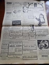 Cumhuriyet Gazetesi - 2 Kasım 1945 - Milli Şefi Dinlerken Yazan Nadir Nadi Köşe Yazısı - Milli Şef İsmet İnönü'nün Tarihi Nutku - Milli Şef İsmet İnönü'nün Son Resimleri - İç Politika Durumu Tek Eksiğimiz Hükümet Partisinin Karşısında Başka Parti Bulunmamasıdır - Dün İstanbul Üniversitesi Açılış Töreninde İstiklal Marşı Söylenirken Fotoğraf- Vali Lütfi Kırdar Bütçeyi Anlattıktan Sonra Seçimler Yapıldı Fotoğraf - Vitamin Meselesinin Şimdiki Durumu Yazan Doktor Kemal Saraçoğlu - Dil Davası Etrafında Beliren Üç Cereyan - Zehra Bilir Ve İsmail Dümbüllü Beşiktaş Gürel Sinemasında - Bir Aşk Gecesi Nakleden Hamdi Varoğlu Yazı Dizisi - Et Meselesi Yazan Burhan Felek - Küçük Hikâye Eski Ahbab Çeviren İbrahim Hoyi - Amcabey Ve 22. Yıl Çizen Cemal Nadir - Domuz Satışı - Hakiki Bir Ses Yıldızı Mafharet Yıldırım Her Akşam Kristal Salonunda - Bioks Diş Macunu - Bugünkü Radyo Programı - Bulmaca - İstanbul Belediyesi Şehir Tiyatroları Dram Kısmı Sanatkar Aşkı - Gogol'un Müfettişi