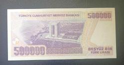 7 Emisyon J 78 Seri 500 Bin Lira Çil altı