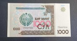 Özbekistan 2001 1000 Som Çil