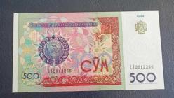 Özbekistan 1999 500 Som Çil