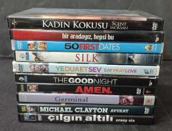 KAMPANYA * 10LU DVD LOTU * KADIN KOKUSU * 50 İLK ÖPÜCÜK * İPEK * YE SEV DUA ET * GERMINAL * ÇILGIN ALTILI * MICHAEL CLAYTON * THE GOOD NIGHT * AMEN *