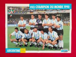 Futbol Poster - Arjantin 1990 Maradona, Almanya Jürgen Klinsmann - Onze Mondial Spor Dergisi - 55x41 cm