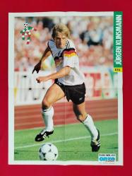 Futbol Poster - Arjantin 1990 Maradona, Almanya Jürgen Klinsmann - Onze Mondial Spor Dergisi - 55x41 cm