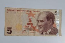 5 Türk Lirası 9 Emisyon A Serisine Has Tarçın Reng  1 Tertip