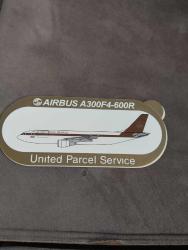 Efemera - HAVACILIK TARİHİ - UÇAK PİLOT - UPS UNITED PARCEL SERVICE HAVAYOLU - UÇAK AIRBUS A300F4-600R STICKER - kitantik - kitaLog