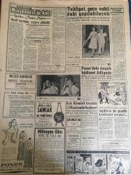 YENİ SABAH GAZETESİ 16 MAYIS 1958 YIL :21 SAYI :6896---Ayakkabı imali ve satışları nizamlandı--Fransa da üretim tehlikeye düştü ---Celal Bayar yurda döndü --Çankırı da 60 bina sular altında kaldı --Lübnan ordusu asilere karşı dün taarruza geçti ---Çanakkale Valisi İstanbul Emniyet Müdürü Oldu ---Kaybettiği kızı ile genelevde karşılaştı ---İstanbul Rehberi ---Tebligat ,gece vakti dahi yapılabilecek ---Fener de ki dayak  hadisesi Adliye de --Kok Kömürü tevziatı 15 Haziran da başlıyor ---Galatasaray Genç Takımı Lokomotif i 2-1 yendi ---Beşiktaş bu akşam Ankara ya gidiyor --Federasyon Kupası Lefter var ,Ergün yok --Beşiktaş Genç Takımı VIERECO ya gidecek --Nazmi Akbacı dün Faik Gönen ve Kaya yı ikna etti --Ruslar üçüncü suni peyki dün fırlattı ---