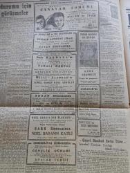 Cumhuriyet Gazetesi - 25 Aralık 1946 - Ortaşarkın İstikrarı İçin Köşe Yazısı - Vali Doktor Lütfi Kırdar'ın Şahitlik Yaptığı Dava Fotoğraf - Dün De Celal Bayar Ve Fuad Köprülü İle Başbakan Yardımcısı Mümtaz Ökmen Arasında Uzun Bir Görüşme Yapıldı - Suriye'de Cemil Mardam Yeni Kabineyi Kuruyor - Moskova Almanya Meselesiyle Meşgul - Bursa İşçileri Bozguncuları Tel'in Etti - Türk Sanatı Adlı Eseriyle Profesör Diez İddialarını İspat Etmelidir Yazan Tahsin Öz - Cenubi Amerika'da Türk Bayrağı - Papa Ve Başkan Truman Noel Münasebetiyle Radyoda Hitabede Bulundular - Yavuz Sultan Selim Ağlıyor Yazan Feridun Fazıl Tülbentçi Yazı Dizisi - Tophane Gümrüğünde Çalışmaya Başlayan Yeni Vinçlerden Biri Fotoğraf - Yaralı Kartal Bugün Marmara Sinemasında - Canavar Tohumu Filmi Melek Ve İpek Sinemasında - Bugün İnci Lüks Pastanesi Açıldı - Bugünkü Radyo Programı - Bulmaca - Star Traş Bıçağı - Hussman Soğutma Cihazları -  Sadi Işılay Ve Mustafa Çağlar Maksimde