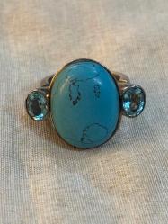 Turkuaz gümüş yüzük