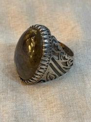 Labradorit taşlı gümüş yüzük