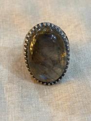 Labradorit taşlı gümüş yüzük