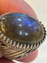 Labradorit taşlı gümüş yüzük