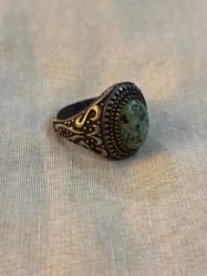 Serpentin taşlı yüzük