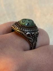 Serpentin taşlı yüzük