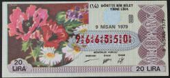 MİLLİ PİYANGO 9 NİSAN 1979 DÖRTTE BİR BİLET (B)