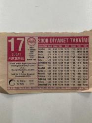 17 Şubat 2000 Takvim Yaprağı