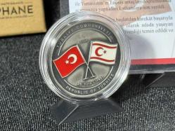 Darphane Kıbrıs Barış Harekâtı’nın 50. Yılına Özel Hatıra Gümüş Para (2024) - Sertifikalı
