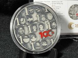 Darphane Türkiye Cumhuriyeti'nin 100.Yılı Gümüş Okside Hatıra Parası - Sertifikalı