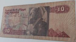 1978-87 MISIR 10 POUNDS ORİJİNAL KAĞIT PARASI 0962154 NADİRDİR