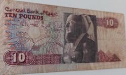 1978-87 MISIR 10 POUNDS ORİJİNAL KAĞIT PARASI 8794995 NADİRDİR