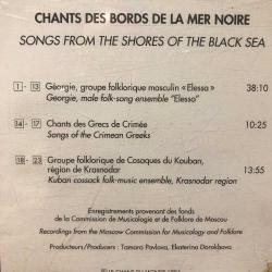 Chants Des Bords De La Mer Noire = Songs From The Shores Of The Black Sea / Cd