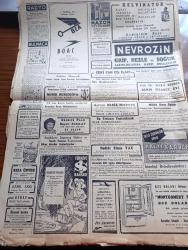 Cumhuriyet Gazetesi - 1 Temmuz 1947 - Potu Kim Kırdı Yazan Nadir Nadi Köşe Yazısı - Hükümetle Demokrat Parti Arasındaki İhtilaf - Avrupa'yı Kalkındırmakta Kömürlerimizden İstifade - Paris Konferansına Aid Resimler - Fransa'da Rejime Karşı Bir Komplo Meydana Çıkarıldı - Yunus Nadi Mükafatı - 1946 1947 Devresinde Kazanan Erdoğan Meto Dün Mükâfatını Aldı Fotoğraf - Belediye Erkanı Mezbahada Celeb Komisyoncu Ve Sürü Sahipleriyle Görüşülürken Fotoğraf - Çocuklarımıza Din Terbiyesi Verilmesi Laisizme Aykırı Değildir Yazan Profesör Doktor Fahreddin Kerim Gökay - Hamamcılar Linyit İstemiyorlar - Lütfi Kırdar'ın Londra'daki Tetkikleri - İhmal Edilmiş Bir Endüstri Şubesi Yaşam Burhan felek Köşe Yazısı - İstanbul Spor Eşya Piyangosu - İsmail Dümbüllü Tiyatrosu Bu Akşam Suadiye Çınardibi Bahçesinde - Küçük Hikaye Et Ve Ot Nakleden İbrahim Hoyi - Çallı İbrahim Tekaüd Oluyor Yazan Fikret Adil - Yoket Tekmil Haşaratı Öldürür - Mazon Meyva Tuzu - Nevrozin Grip Nezle Soğuk Algınlığına Karşı