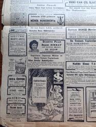 Cumhuriyet Gazetesi - 1 Temmuz 1947 - Potu Kim Kırdı Yazan Nadir Nadi Köşe Yazısı - Hükümetle Demokrat Parti Arasındaki İhtilaf - Avrupa'yı Kalkındırmakta Kömürlerimizden İstifade - Paris Konferansına Aid Resimler - Fransa'da Rejime Karşı Bir Komplo Meydana Çıkarıldı - Yunus Nadi Mükafatı - 1946 1947 Devresinde Kazanan Erdoğan Meto Dün Mükâfatını Aldı Fotoğraf - Belediye Erkanı Mezbahada Celeb Komisyoncu Ve Sürü Sahipleriyle Görüşülürken Fotoğraf - Çocuklarımıza Din Terbiyesi Verilmesi Laisizme Aykırı Değildir Yazan Profesör Doktor Fahreddin Kerim Gökay - Hamamcılar Linyit İstemiyorlar - Lütfi Kırdar'ın Londra'daki Tetkikleri - İhmal Edilmiş Bir Endüstri Şubesi Yaşam Burhan felek Köşe Yazısı - İstanbul Spor Eşya Piyangosu - İsmail Dümbüllü Tiyatrosu Bu Akşam Suadiye Çınardibi Bahçesinde - Küçük Hikaye Et Ve Ot Nakleden İbrahim Hoyi - Çallı İbrahim Tekaüd Oluyor Yazan Fikret Adil - Yoket Tekmil Haşaratı Öldürür - Mazon Meyva Tuzu - Nevrozin Grip Nezle Soğuk Algınlığına Karşı