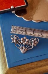 Antika art nouveau broş edelvays