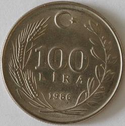 Türkiye Cumhuriyeti 1986 Yılı 100 Lira 7791