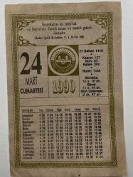 Efemera - 24 Mart 1990 Takvim Yaprağı - kitantik - kitaLog