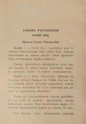 Ankara Üniversitesi Vehbi Koç Öğrenci Yurdu [2 EFEMERA İLE BİRLİKTE]