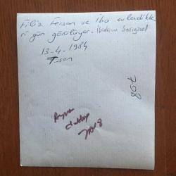 İBRAHİM SESİGÜZEL'İN ORİJİNAL FOTOĞRAFI, 13 x 11 cm EBADINDA - İBRAHİM SESİGÜZEL ve FİLİZ FERSAN'IN EVLENDİKLERİ GÜN DÜĞÜNLERİNDE ÇEKİLMİŞ BİR FOTOĞRAF