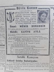 Cumhuriyet Gazetesi - 29 Temmuz 1947 - Endonezya'da Yazan Nadir Nadi Köşe Yazısı - CHP'de Beklenen Mühim Değişiklikler - CHP Genel Sekreterliğine Şükrü Kaya Veya Rauf Orbay Getirileceği Söyleniyor - Cumhurbaşkanı İsmet İnönü Dün İstanbul'a Geldi - Gümülcine Çetecilerin Daimi Tehdidi Altında - Celal Bayar Çeşmeye Gitti - İngiliz İmparatorluğu Sergisi Dün Açıldı - Askeri Şura Dün İstanbul'da Toplandı - Erzurum'da Değerli Bir Sanat Sergisi Yazan Ahmed Halil -  İsmail Dümbüllü Tiyatrosu Bu Akşam Suadiye Çınardibinde - Yabancı Kadın Yazan Ahmed Hidayet Reel Yazı Dizisi - Çimento Davası Yazan Burhan Felek - Amerika'nın Türkiye'ye Yardımı Ve Ruslar - Büyük Konser Safiye Ayla Ve Münir Nurettin Selçuk Cağaloğlu Çiftesaraylar Bahçesinde - 1947 1948 Yunus Nadi Mükafatı En Güzel Hikaye 1939 Çocukları Yazan Raif Seyhan - Oxford Keskin Ağızlı Traş Bıçağı - Pertev Pudrası - Müzeyyen Senar Işıl Konseri Caddebostan Marmara Kulübünde - Jeep İşbaşında - Bugünkü Radyo Programı