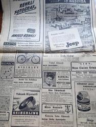 Cumhuriyet Gazetesi - 29 Temmuz 1947 - Endonezya'da Yazan Nadir Nadi Köşe Yazısı - CHP'de Beklenen Mühim Değişiklikler - CHP Genel Sekreterliğine Şükrü Kaya Veya Rauf Orbay Getirileceği Söyleniyor - Cumhurbaşkanı İsmet İnönü Dün İstanbul'a Geldi - Gümülcine Çetecilerin Daimi Tehdidi Altında - Celal Bayar Çeşmeye Gitti - İngiliz İmparatorluğu Sergisi Dün Açıldı - Askeri Şura Dün İstanbul'da Toplandı - Erzurum'da Değerli Bir Sanat Sergisi Yazan Ahmed Halil -  İsmail Dümbüllü Tiyatrosu Bu Akşam Suadiye Çınardibinde - Yabancı Kadın Yazan Ahmed Hidayet Reel Yazı Dizisi - Çimento Davası Yazan Burhan Felek - Amerika'nın Türkiye'ye Yardımı Ve Ruslar - Büyük Konser Safiye Ayla Ve Münir Nurettin Selçuk Cağaloğlu Çiftesaraylar Bahçesinde - 1947 1948 Yunus Nadi Mükafatı En Güzel Hikaye 1939 Çocukları Yazan Raif Seyhan - Oxford Keskin Ağızlı Traş Bıçağı - Pertev Pudrası - Müzeyyen Senar Işıl Konseri Caddebostan Marmara Kulübünde - Jeep İşbaşında - Bugünkü Radyo Programı