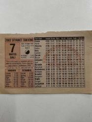 7 Mayıs 2002 Takvim Yaprağı