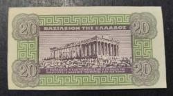 YUNANİSTAN 20 DRAHMİ 1940 ÇA / ÇİL (9.5) KONDÜSYON