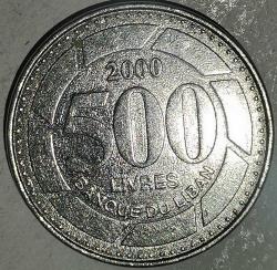 LÜBNAN 2000  500 LİVRES