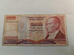 PR104----KAĞIT PARA----YİRMİ BİN TÜRK LİRASI