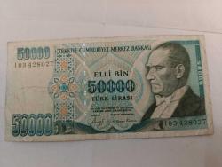 PR104----KAĞIT PARA---- ELLİ BİN TÜRK LİRASI