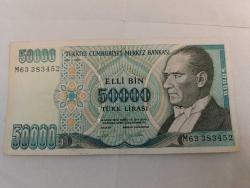 PR104----KAĞIT PARA---- ELLİ BİN TÜRK LİRASI