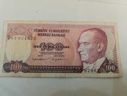 PR109-----KAĞIT PARA---- YÜZ TÜRK LİRASI-