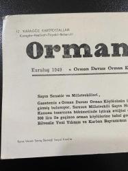 1974 Ormancı Gazetesinden Hacivat Karagöz temalı Senatör ve Milletvekillerine Ahmet Künksatan ıslak imzalı çok Nadir kartpostal