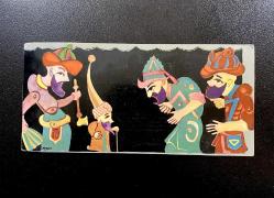 1974 Ormancı Gazetesinden Hacivat Karagöz temalı Senatör ve Milletvekillerine Ahmet Künksatan ıslak imzalı çok Nadir kartpostal