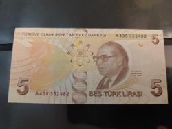 PR109--------KAĞIT PARA---- BEŞ BİN TÜRK LİRASI