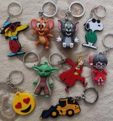 Anahtarlık süs set koleksiyon TipiTip Tenten Snoopy Harry Potter Tom Jerry Yoda kepçe dozer vb.