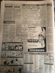 YENİ SABAH GAZETESİ 18 AĞUSTOS 1958 YIL :21 SAYI :6987--CMP ,Meclis  toplantısına hazırlanıyor ---CHP Tebliği geniş akisler uyandırdı ---Pamuk ,zeytinyağı ,pamuklu ve yünlü fiyatları serbest  bırakılıyor --Dün bir ahlaksız linç ediliyordu --Nuri Said Suriye yi istifa  edecekmiş ---Bir ankete cevap :Siyavuşgil --İstanbul Rehberi ---Krutçef ,Ortadoğu da ki  ki kaynaşma  atom harbine yol açabilir diyor --Dün 2 kişi intihar  etti ,bir doktor boğuldu ---Aya gidecek Amerikan füzesi yolda infilak etti --Pazar tatili :Dün İstanbul da beş yaralama vakası oldu ---Beşiktaş -Taksim berabere  kaldı :1-1--Fenerbahçe  Canın golüyle K.Gümrük ü yendi :1-0--Galatasaray ,Y.Direk i gol yağmuruna  tuttu :9-1--Enternasyonal tenis turnuvası başlıyor --İstanbul spor ,İzmir de Altay a 2-1 mağlup oldu --4 X 200  Bayrak ta Adana Takımı Birinci Oldu --Rumlar ,bir cami ve okulu yaktı --1938 ve 1953 ten bu yana fiyatlar ne kadar arttı --