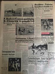 YENİ SABAH GAZETESİ 18 AĞUSTOS 1958 YIL :21 SAYI :6987--CMP ,Meclis  toplantısına hazırlanıyor ---CHP Tebliği geniş akisler uyandırdı ---Pamuk ,zeytinyağı ,pamuklu ve yünlü fiyatları serbest  bırakılıyor --Dün bir ahlaksız linç ediliyordu --Nuri Said Suriye yi istifa  edecekmiş ---Bir ankete cevap :Siyavuşgil --İstanbul Rehberi ---Krutçef ,Ortadoğu da ki  ki kaynaşma  atom harbine yol açabilir diyor --Dün 2 kişi intihar  etti ,bir doktor boğuldu ---Aya gidecek Amerikan füzesi yolda infilak etti --Pazar tatili :Dün İstanbul da beş yaralama vakası oldu ---Beşiktaş -Taksim berabere  kaldı :1-1--Fenerbahçe  Canın golüyle K.Gümrük ü yendi :1-0--Galatasaray ,Y.Direk i gol yağmuruna  tuttu :9-1--Enternasyonal tenis turnuvası başlıyor --İstanbul spor ,İzmir de Altay a 2-1 mağlup oldu --4 X 200  Bayrak ta Adana Takımı Birinci Oldu --Rumlar ,bir cami ve okulu yaktı --1938 ve 1953 ten bu yana fiyatlar ne kadar arttı --
