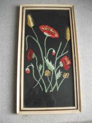 AHŞAP ÇERÇEVELİ   -   SARMA İP İŞLEMELİ - PANO - 24X45 CM