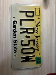 ORJİNAL Amerika New Jersey Plaka 30x15